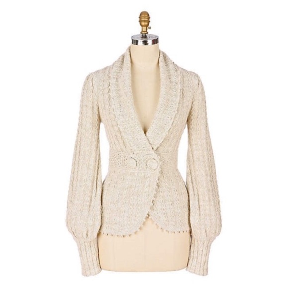 ANTHROPOLOGIE • Snowflake Cardigan Sweater - Picture 6 of 6